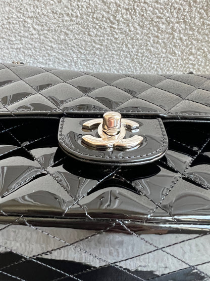 Chanel Medium Classic Flap in Black Patent Leather