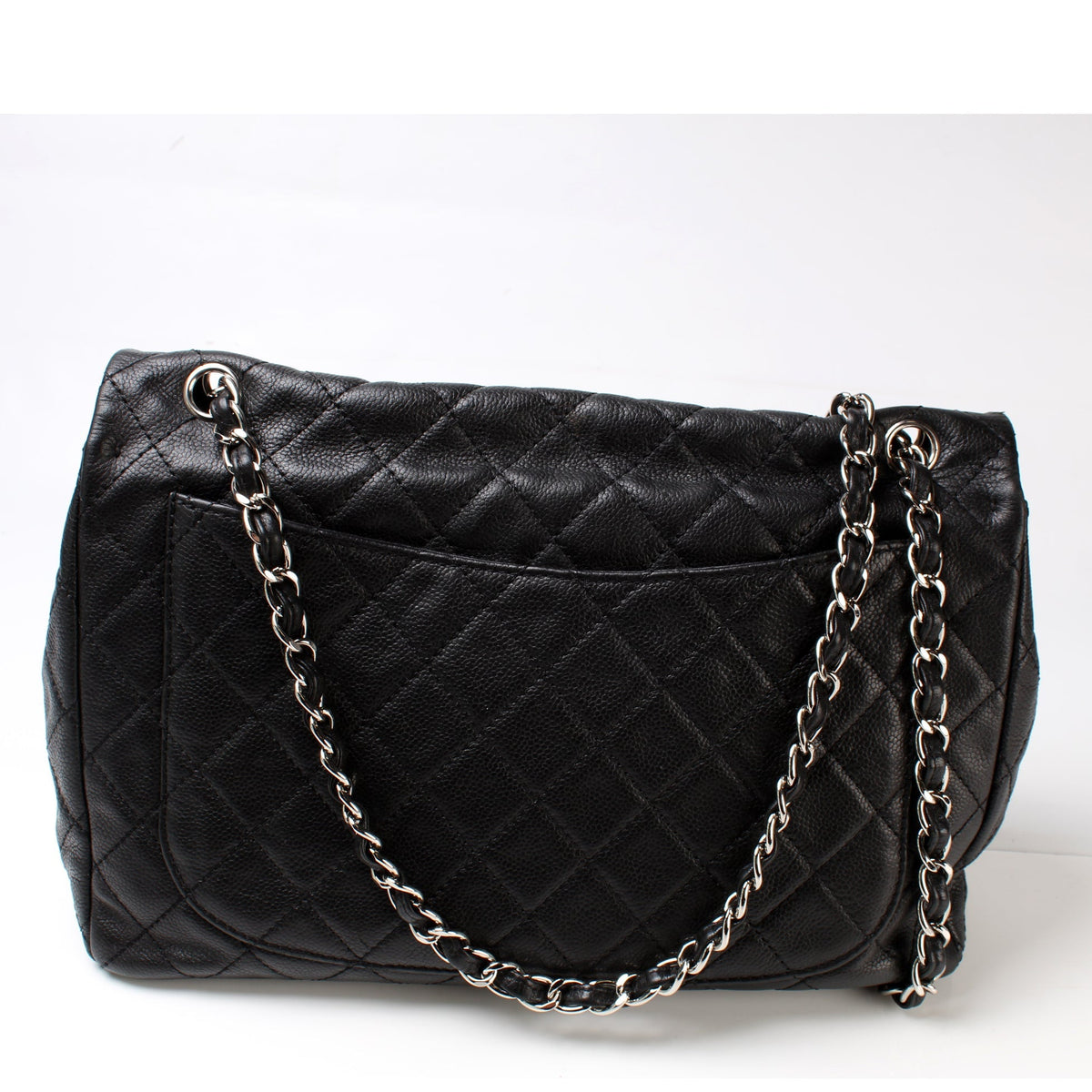 Washed Caviar Jumbo Single Flap 12M