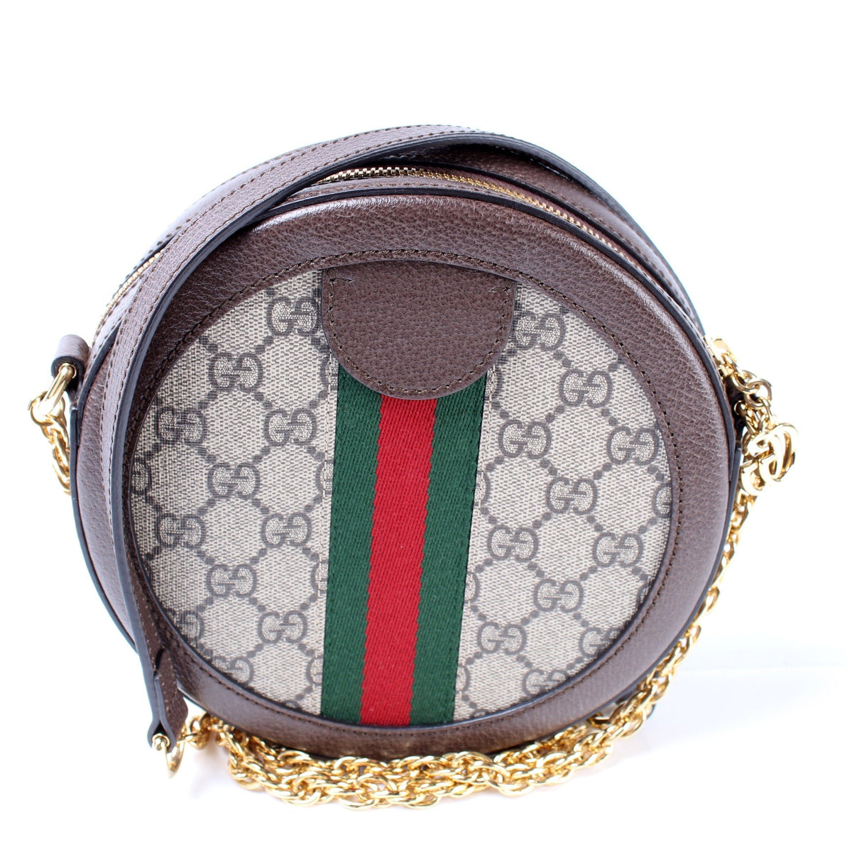 550618 Ophidia GG Supreme Round Small Crossbody
