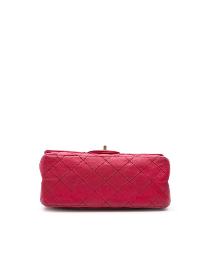 Quilted Calfskin Leather Crossbody Bag with Silver-Tone Chain Straps and Twist Lock Closure