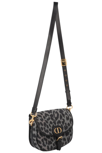Christian Dior Gray Mizza Embroidery Bobby Bag Medium