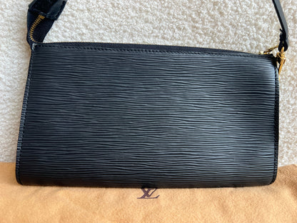 Louis Vuitton Vintage Black Epi Leather Pochette