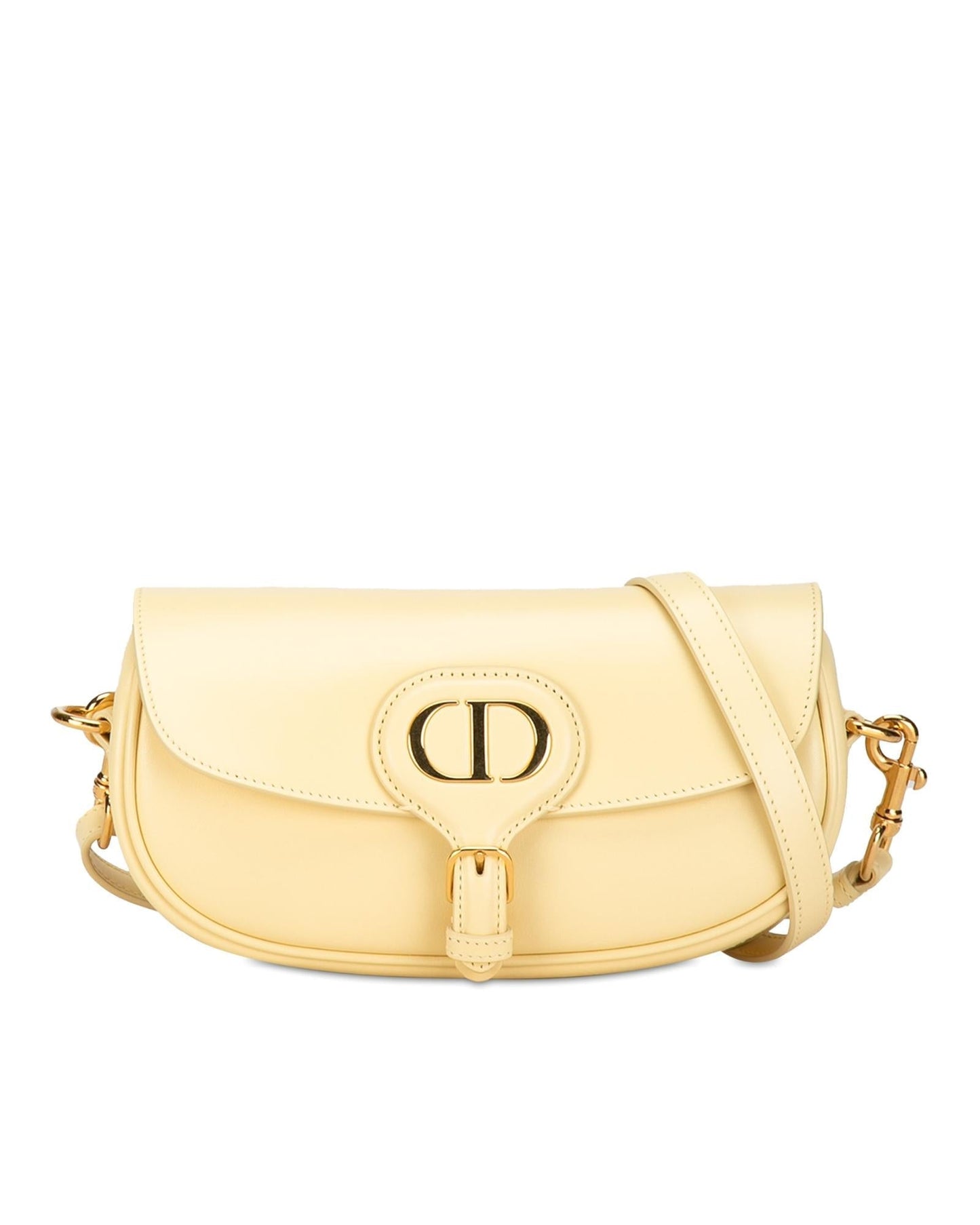 Dior Saddle Bag Yellow Lambskin Leather Crossbody Bag
