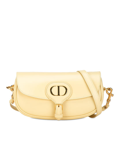 Dior Saddle Bag Yellow Lambskin Leather Crossbody Bag
