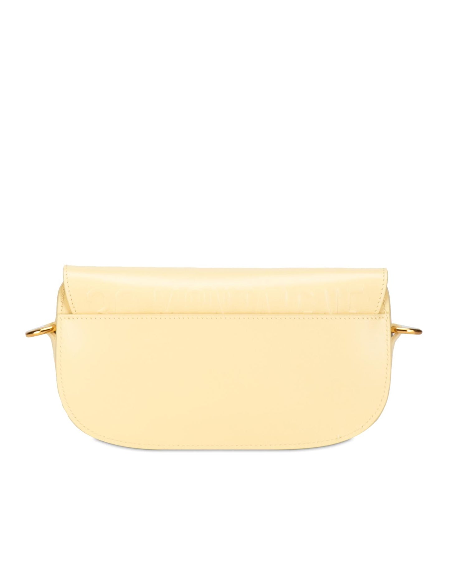 Dior Saddle Bag Yellow Lambskin Leather Crossbody Bag