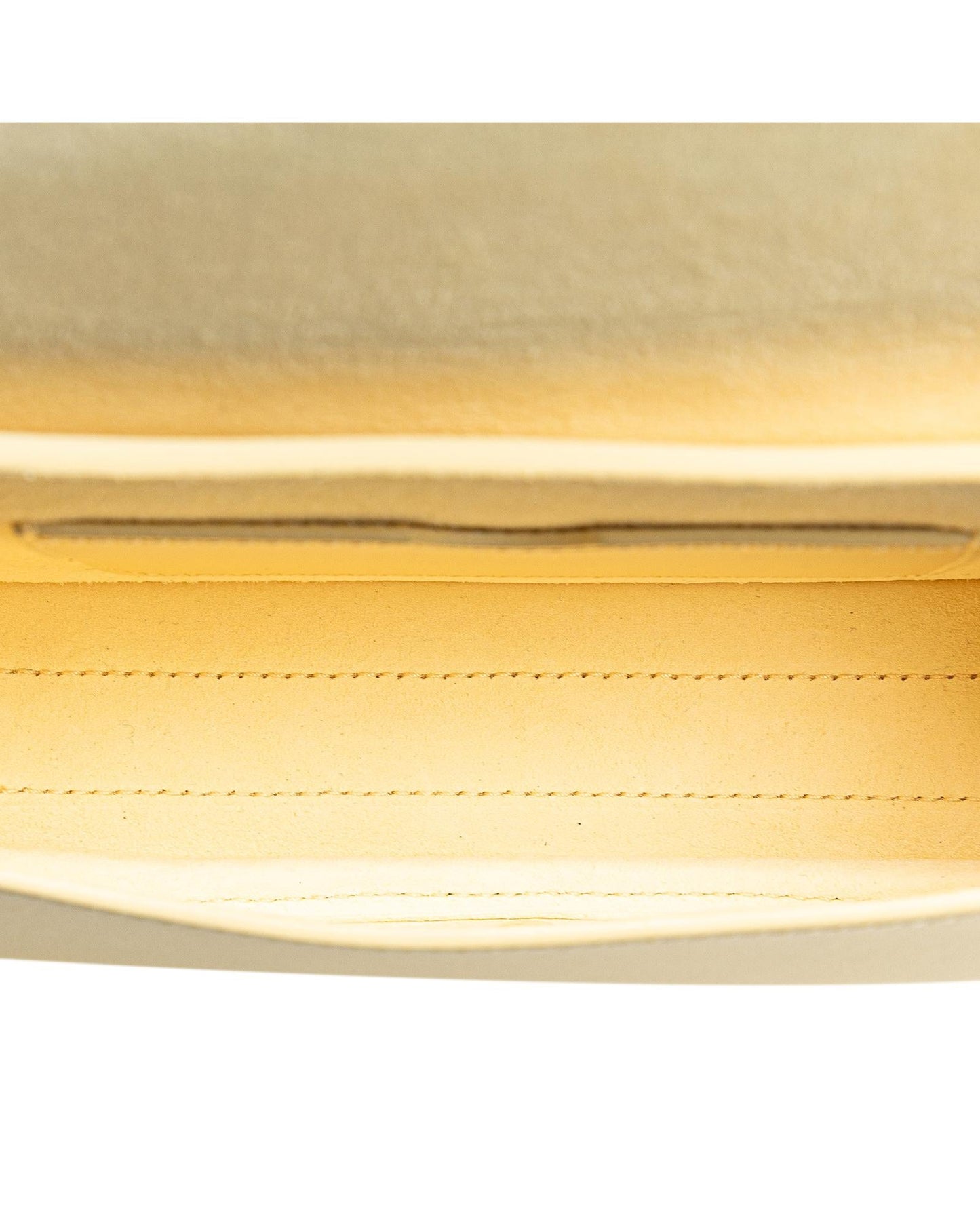 Dior Saddle Bag Yellow Lambskin Leather Crossbody Bag