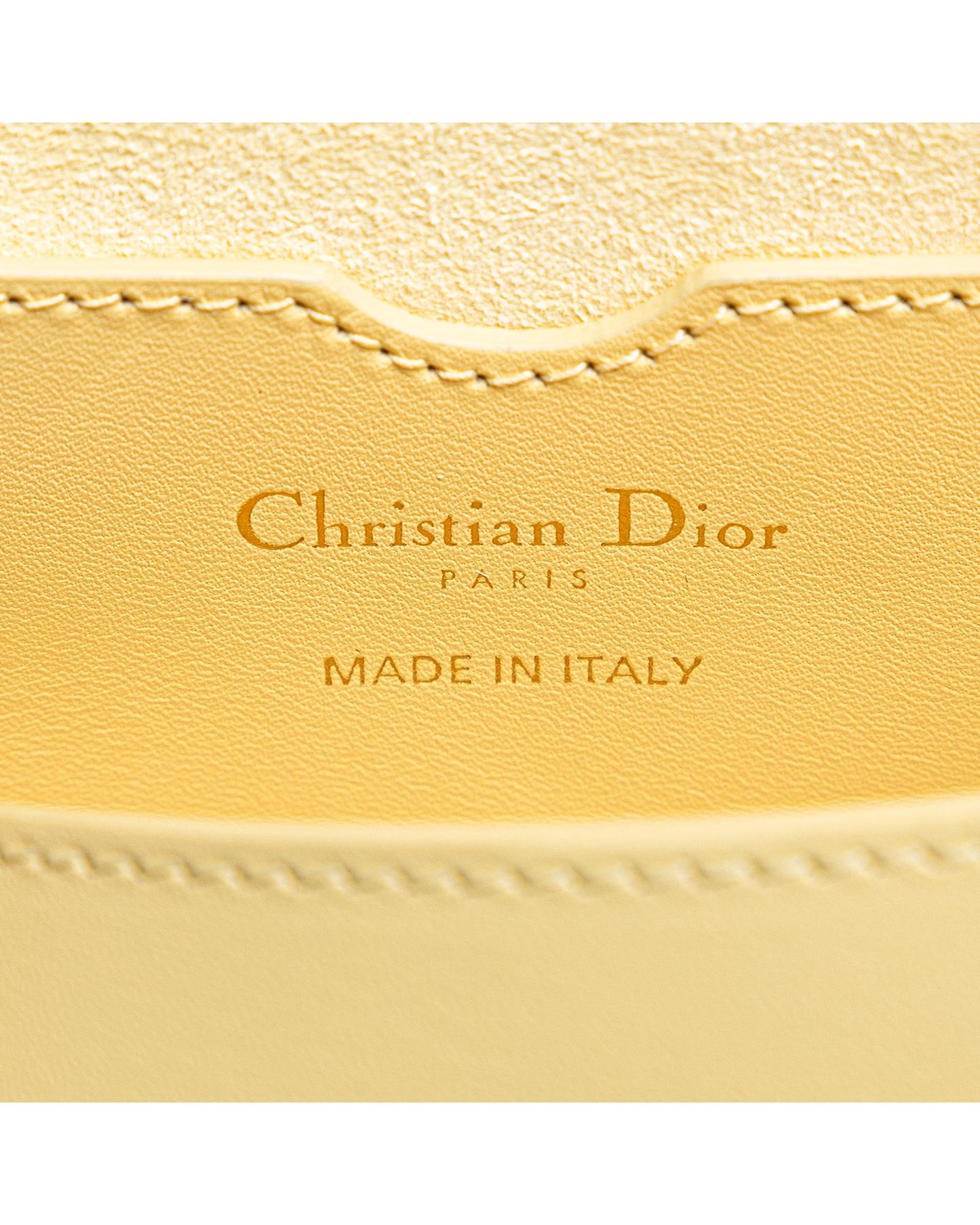 Dior Saddle Bag Yellow Lambskin Leather Crossbody Bag