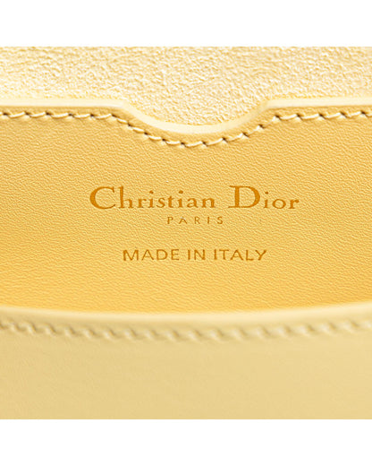 Dior Saddle Bag Yellow Lambskin Leather Crossbody Bag