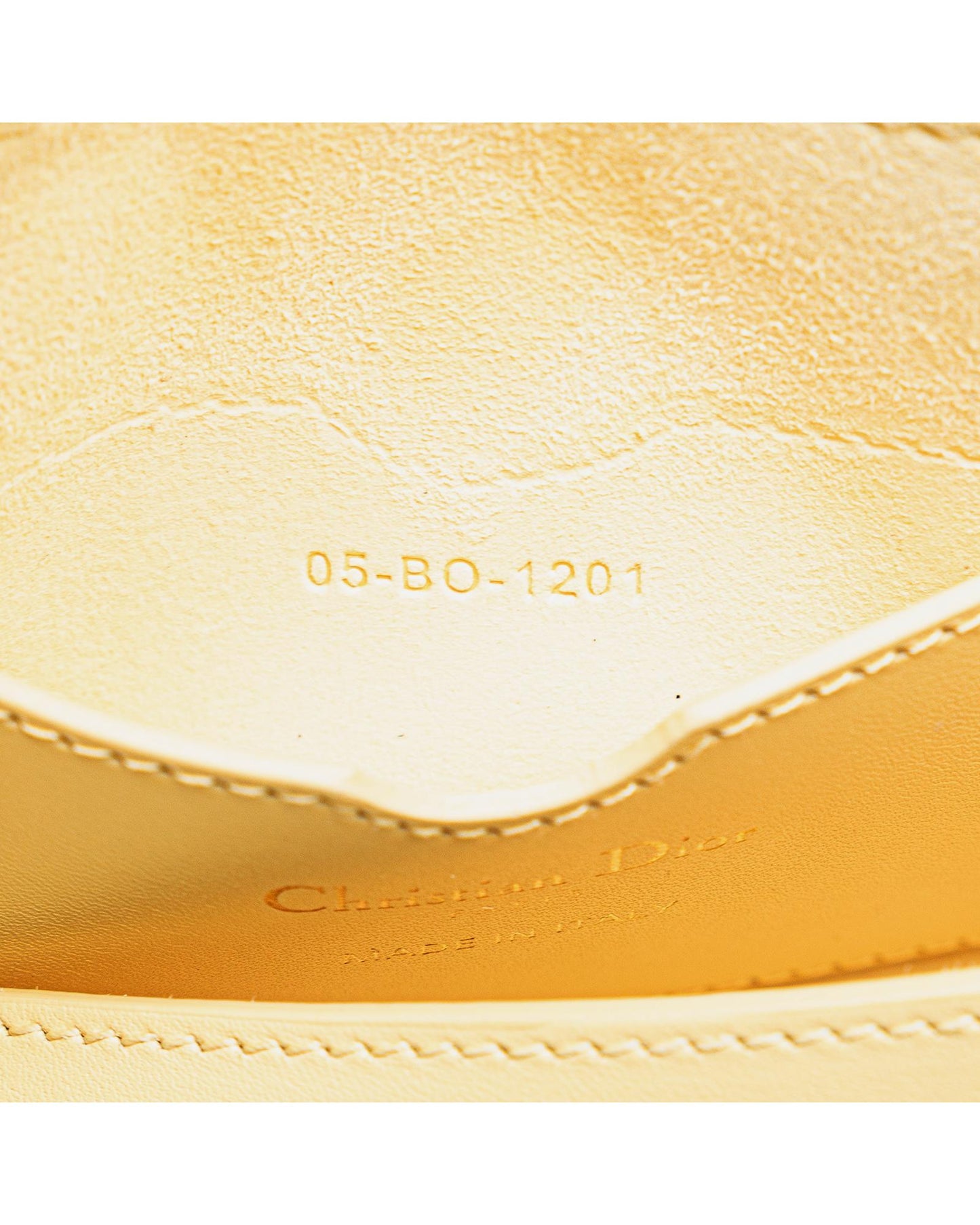 Dior Saddle Bag Yellow Lambskin Leather Crossbody Bag
