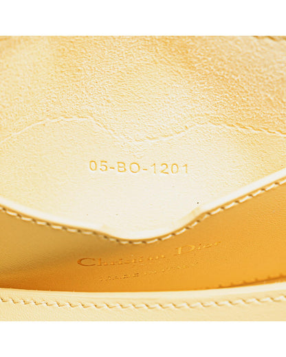 Dior Saddle Bag Yellow Lambskin Leather Crossbody Bag