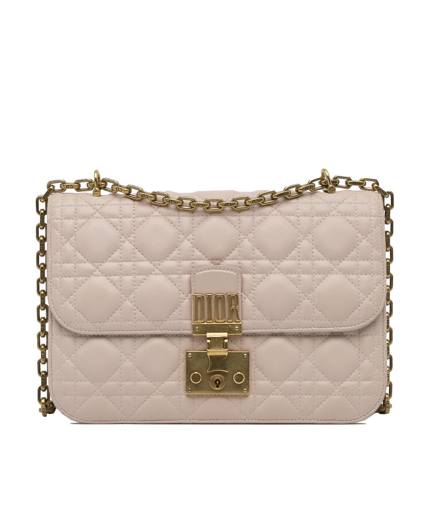 Quilted Leather Crossbody with Chain Strap