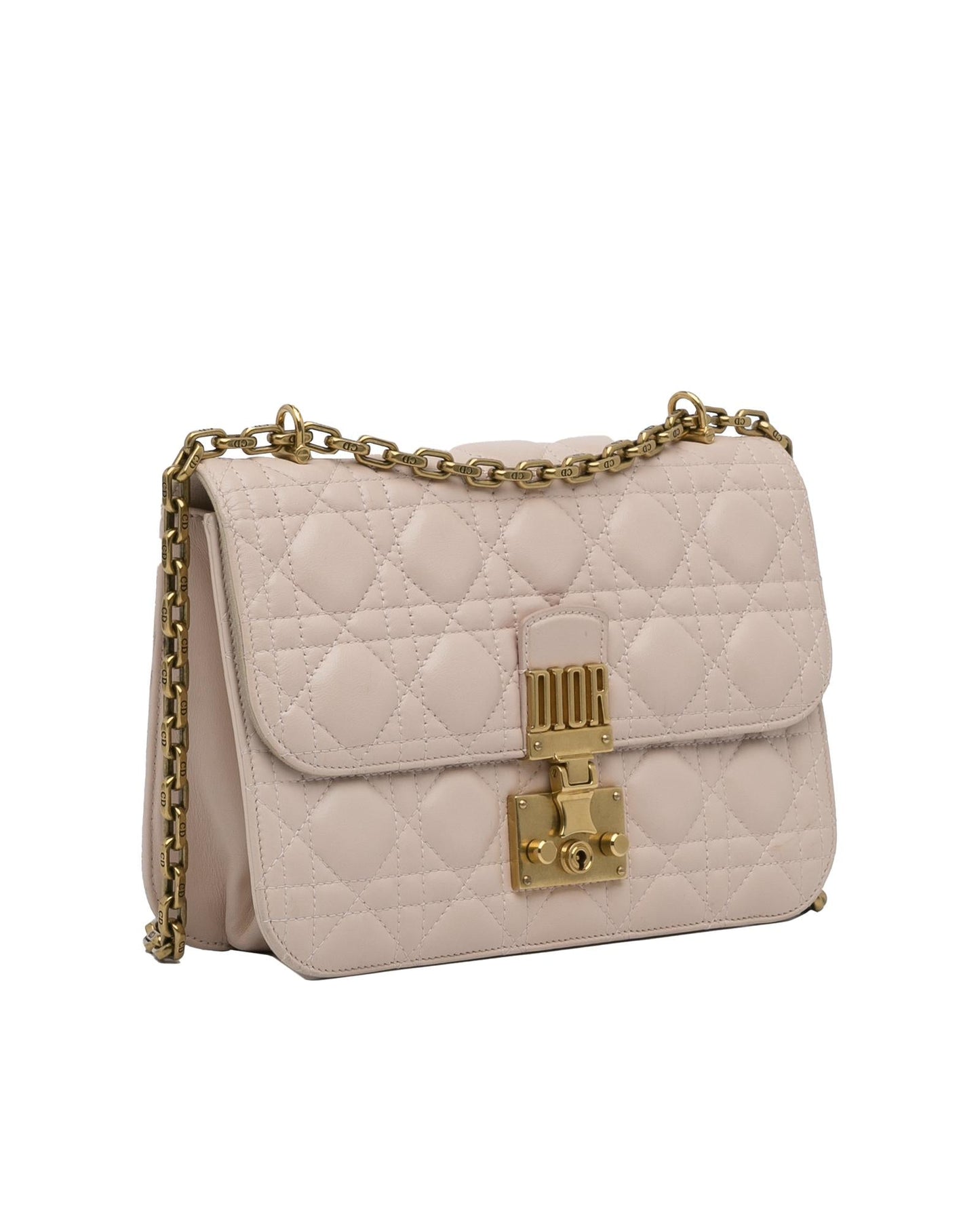 Quilted Leather Crossbody with Chain Strap