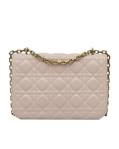Quilted Leather Crossbody with Chain Strap