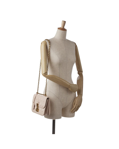 Quilted Leather Crossbody with Chain Strap