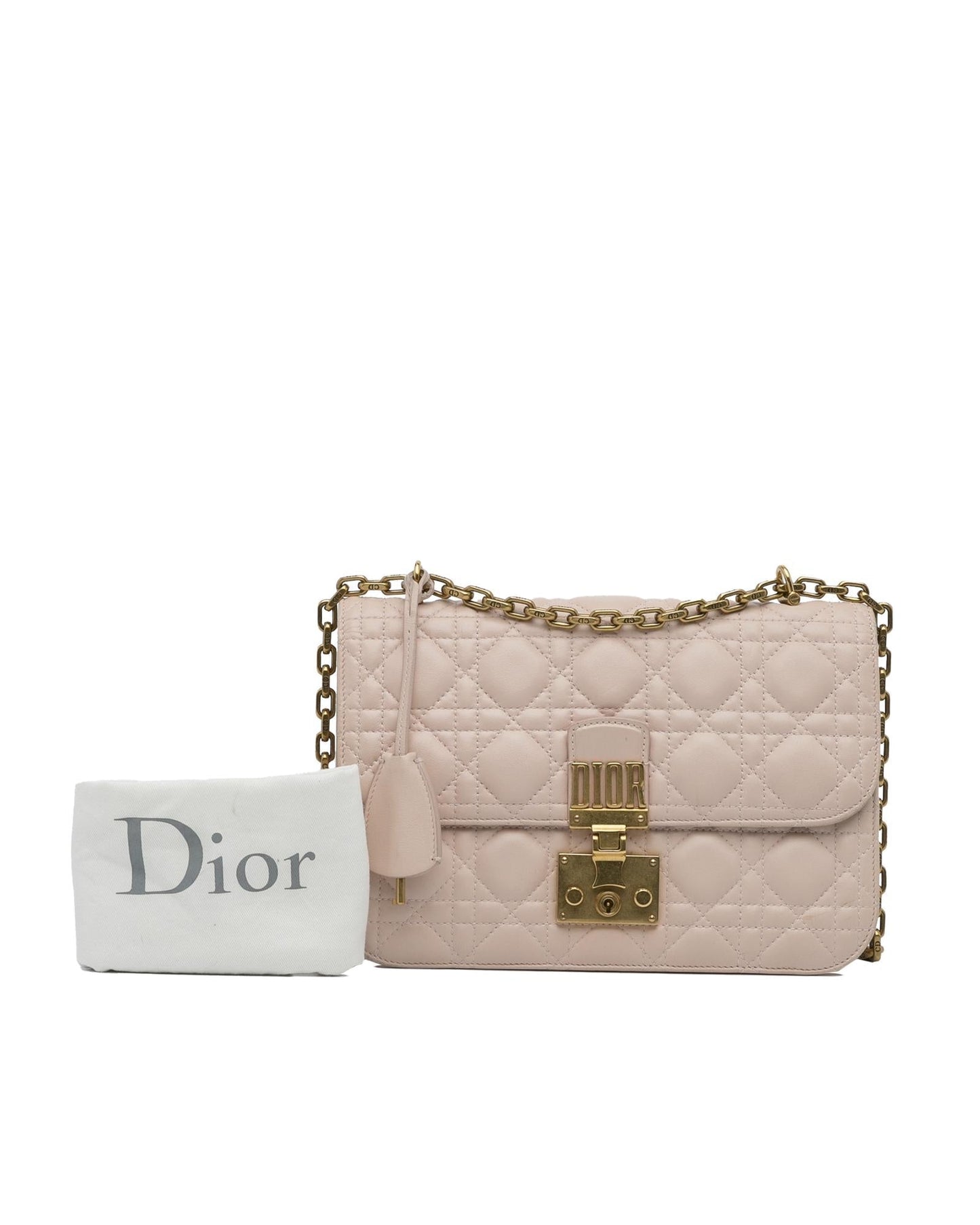 Quilted Leather Crossbody with Chain Strap