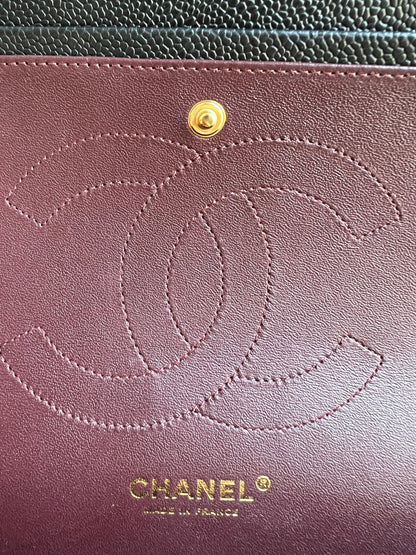 Chanel Jumbo Double Flap in Black Caviar with gold hardware (RRP £9830)