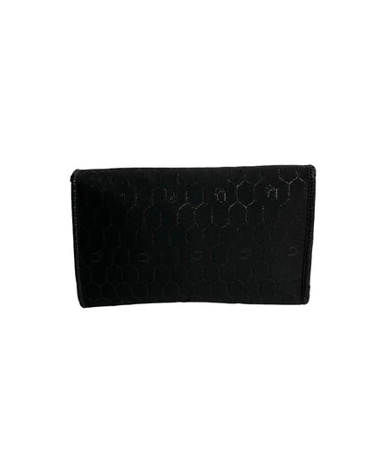 Honeycomb Canvas Chain Crossbody Bag in Black