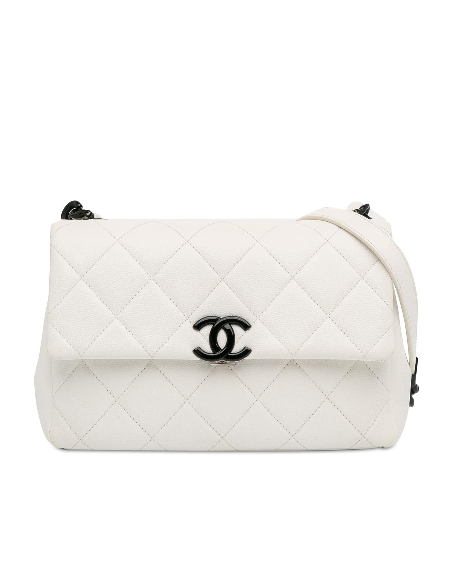 Chanel 19 Bag White Caviar Leather Crossbody Bag