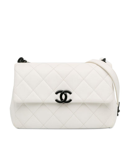Chanel 19 Bag White Caviar Leather Crossbody Bag