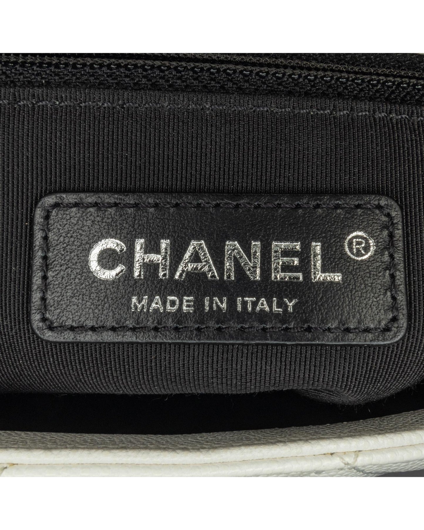 Chanel 19 Bag White Caviar Leather Crossbody Bag
