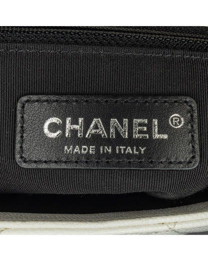 Chanel 19 Bag White Caviar Leather Crossbody Bag