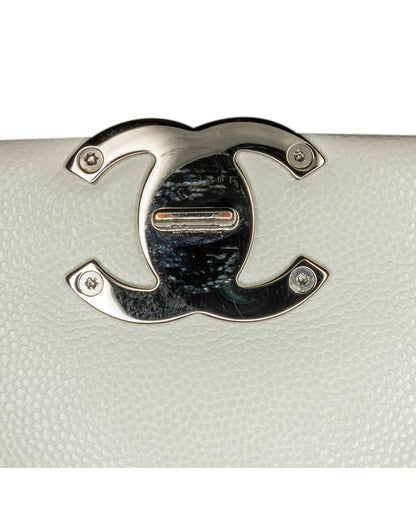 Chanel 19 Bag White Caviar Leather Crossbody Bag