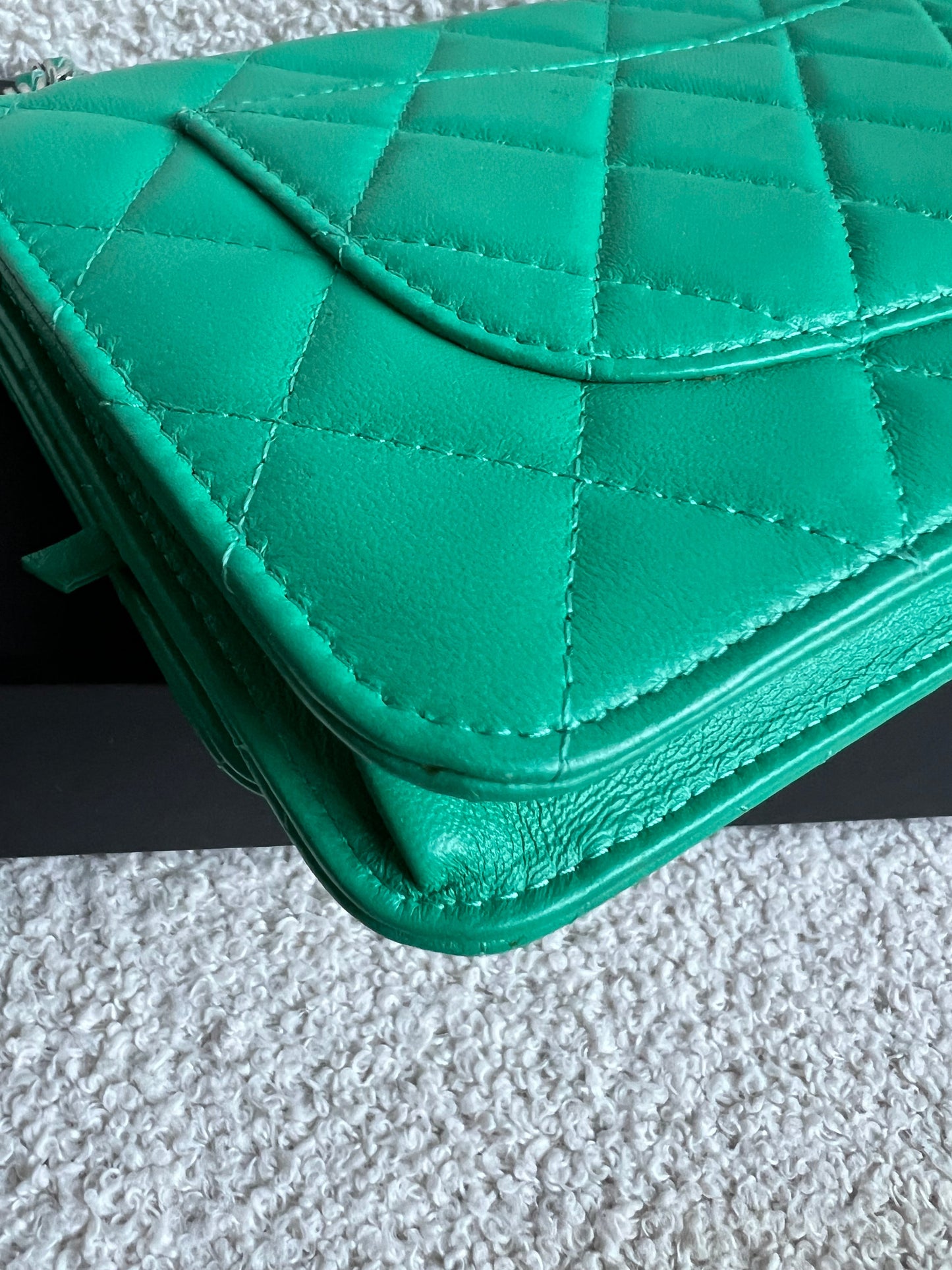 Chanel Turquoise Lambskin Wallet on Chain (RRP £2,930)