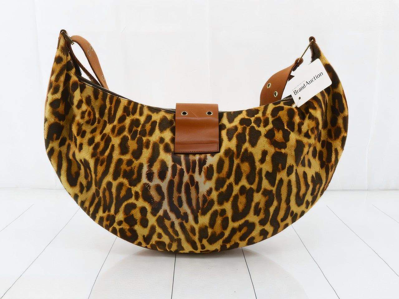 Dior Street Chic Hobo Leopard Print Pony-hair Calfskin