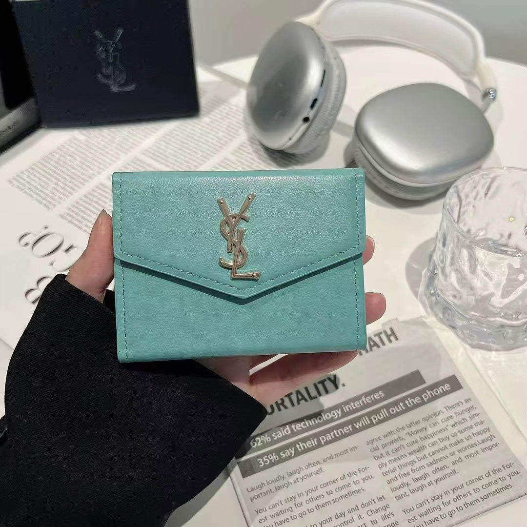 Luxury YSL-Inspired Monogram Card Case