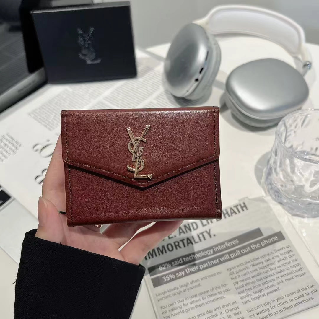 Luxury YSL-Inspired Monogram Card Case