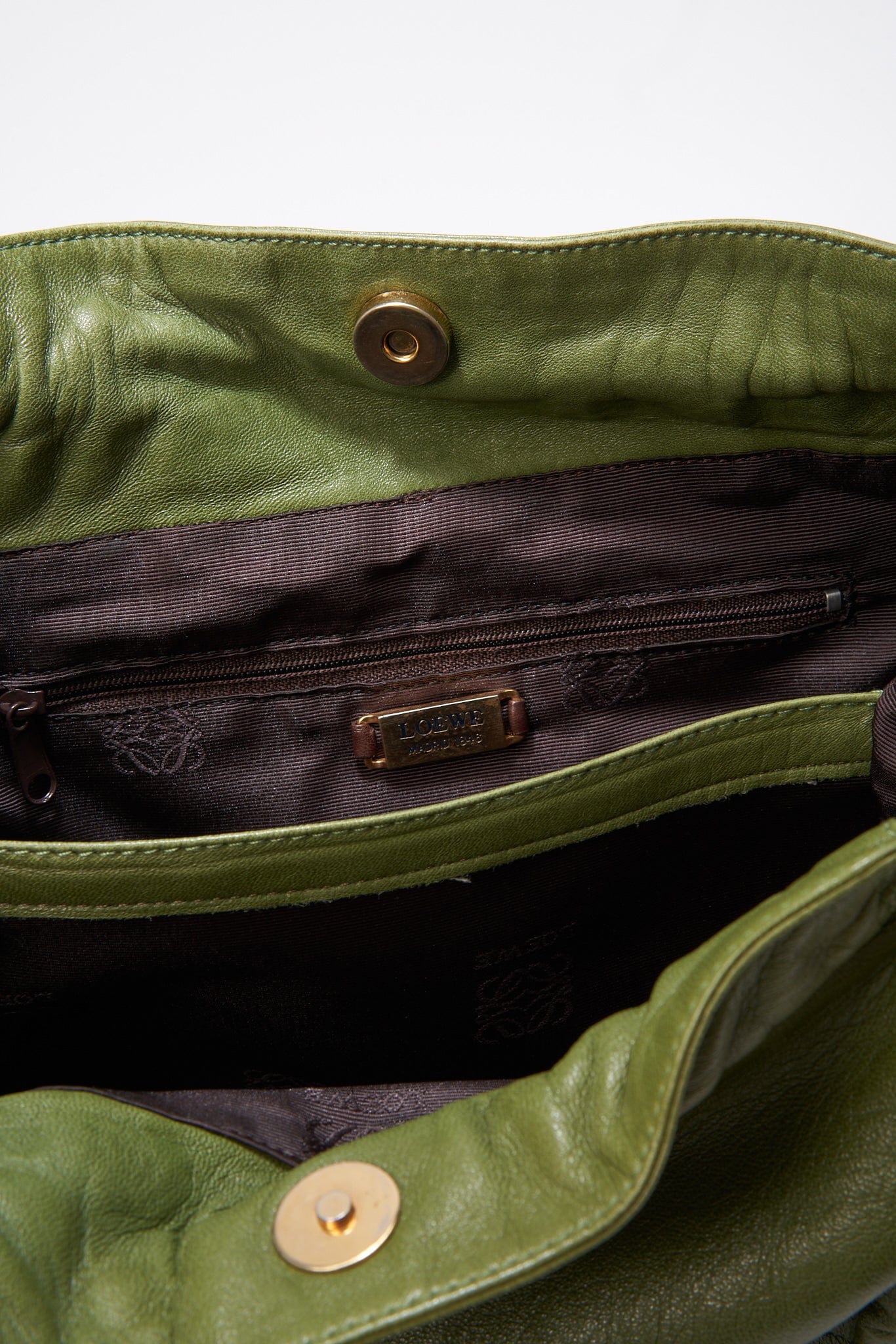 Vintage Loewe Green Crossbody Bag