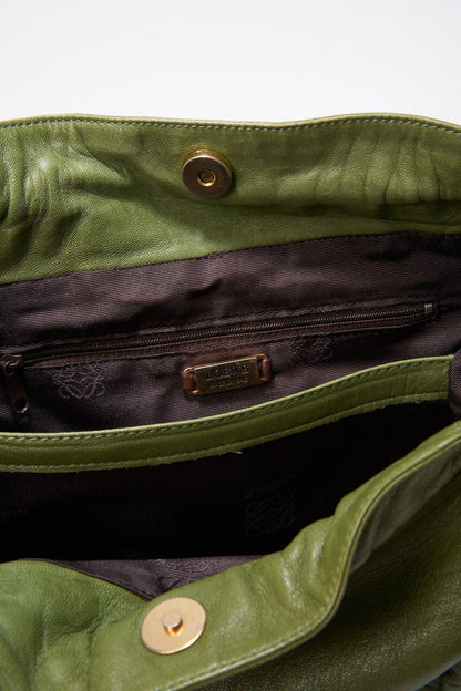 Vintage Loewe Green Crossbody Bag