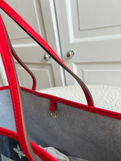 Louis Vuitton Neverfull MM Denim Rouge Patchwork
