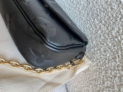 Louis Vuitton Ivy Wallet on Chain Bag Black Empreinte (RRP £1,460)