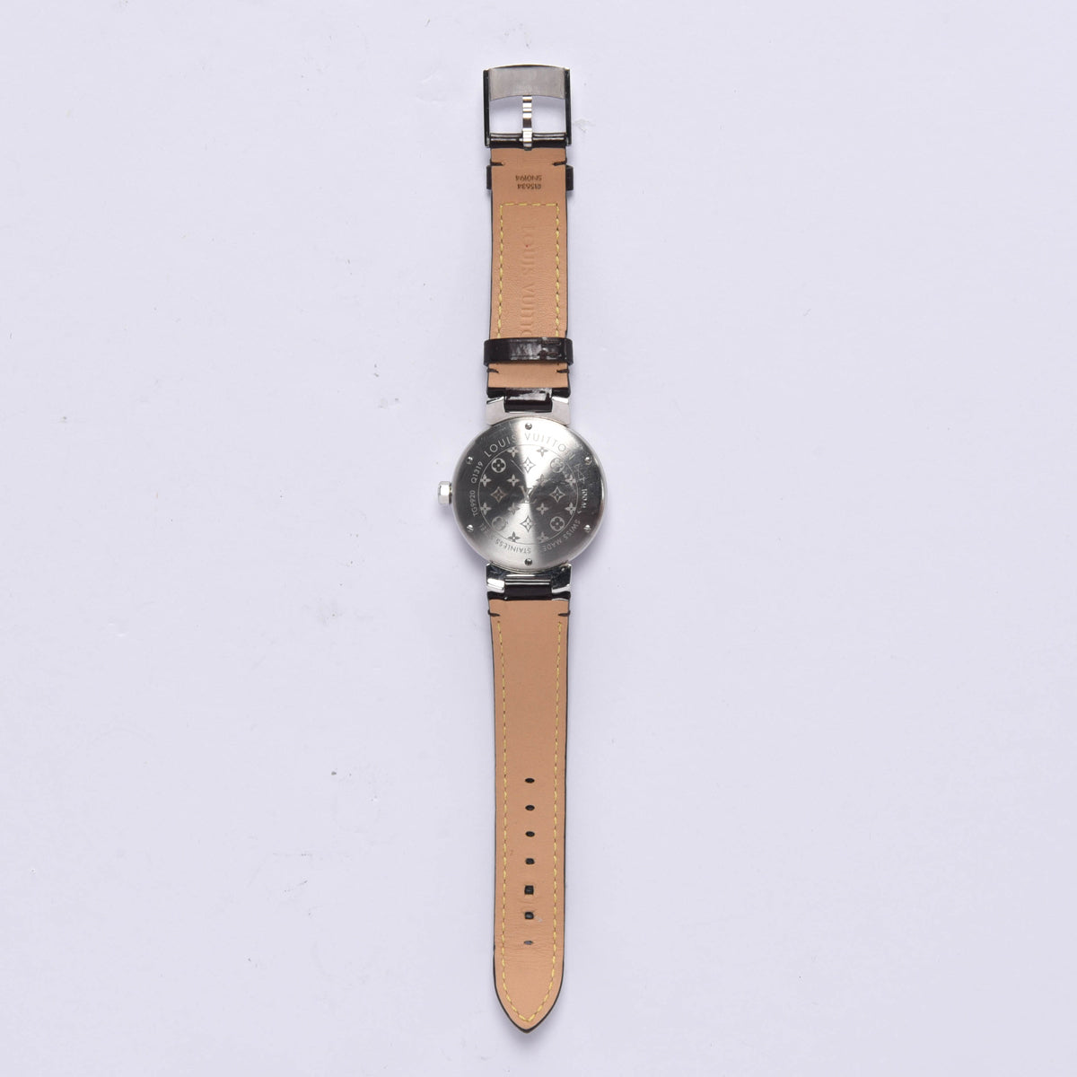 Louis Vuitton Amarante Stainless Steel & Diamond Tambour Disc Watch