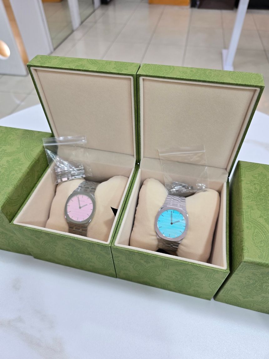 Gucci 25H Couple Watch 38mm Ocean Blue YA163409 142866267