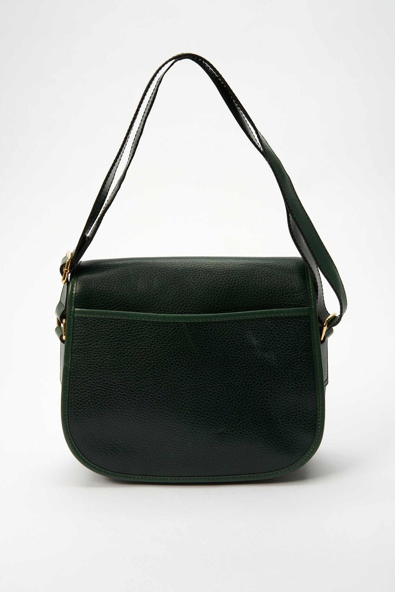 Vintage Celine Green Crossbody Leather Bag