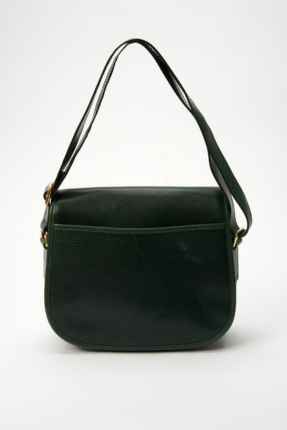 Vintage Celine Green Crossbody Leather Bag