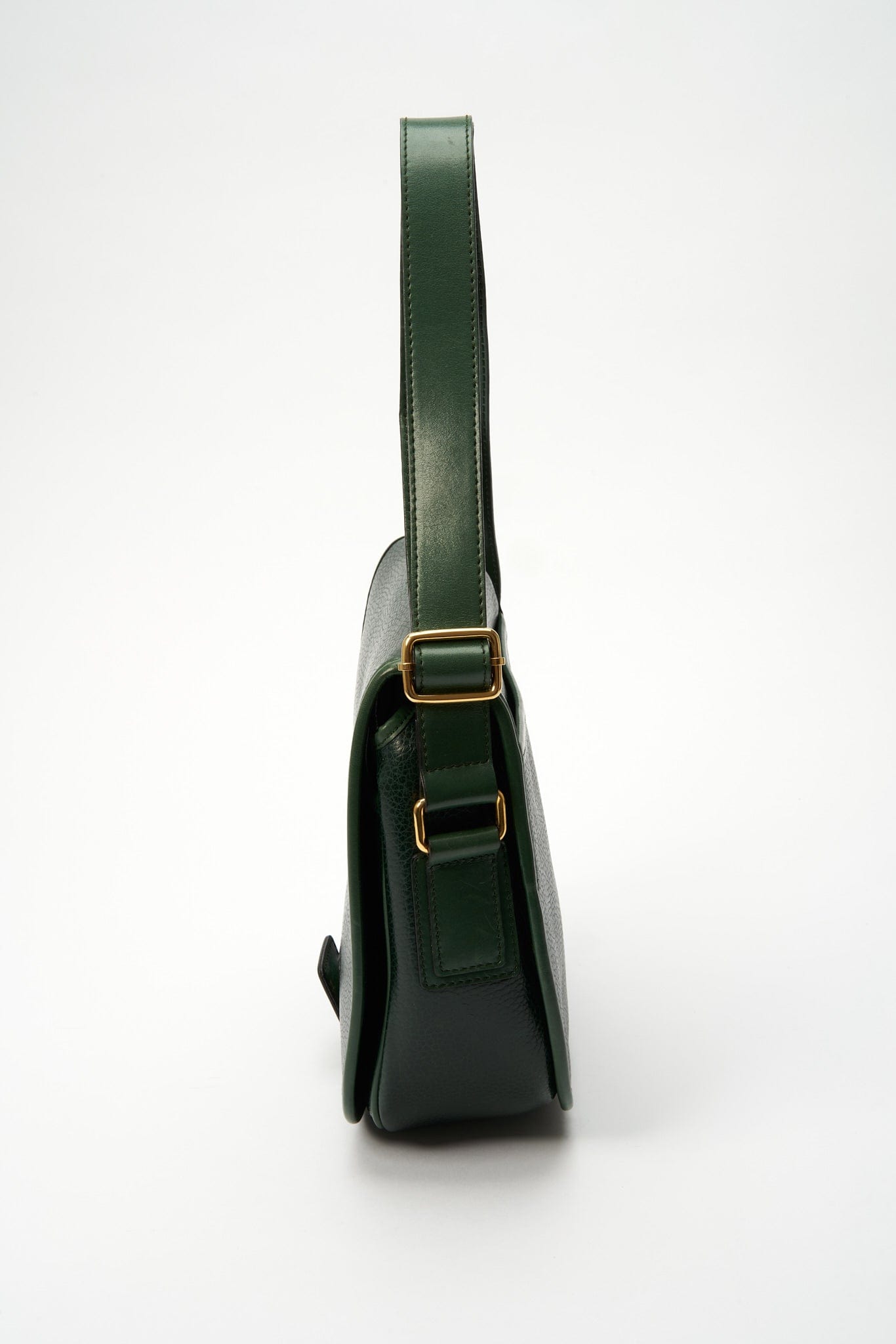 Vintage Celine Green Crossbody Leather Bag