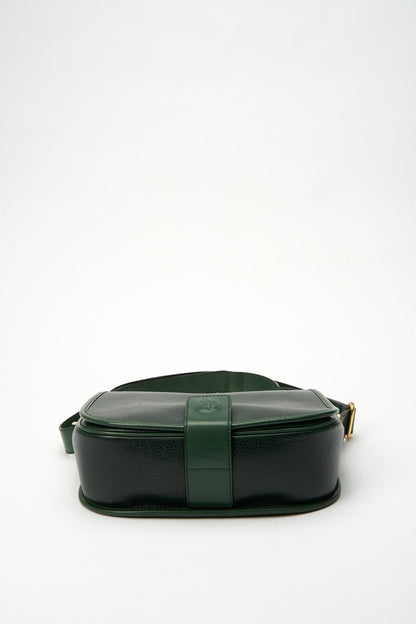 Vintage Celine Green Crossbody Leather Bag