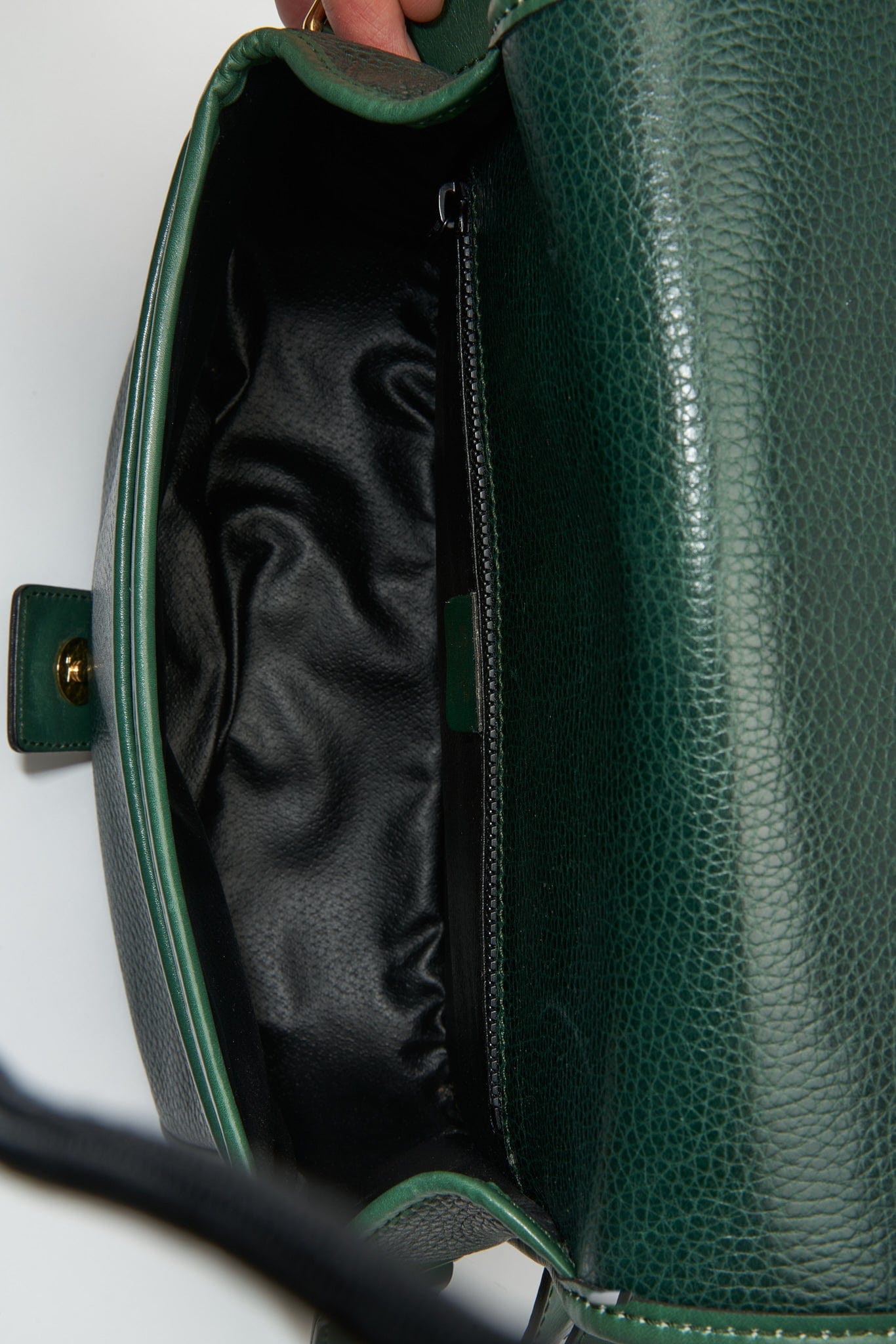 Vintage Celine Green Crossbody Leather Bag
