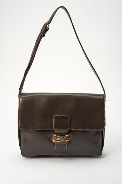 Vintage Loewe Brown Leather Crossbody
