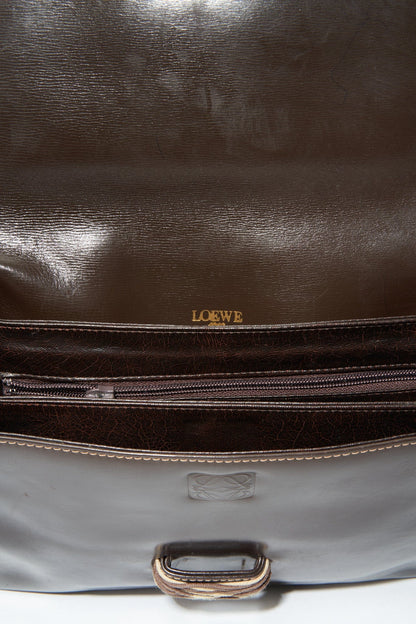 Vintage Loewe Brown Leather Crossbody