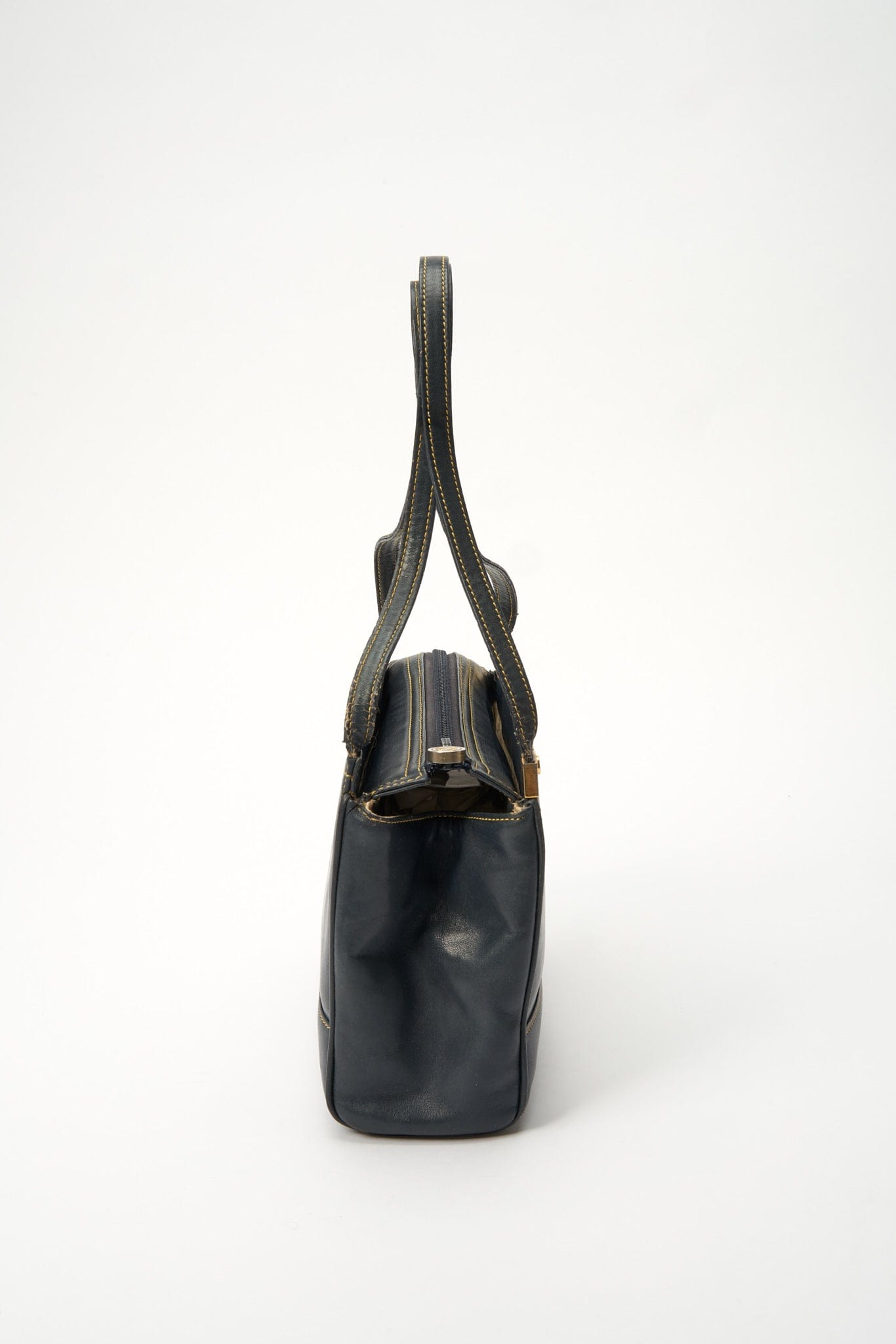 Loewe Anagram Navy Blue Leather Crossbody