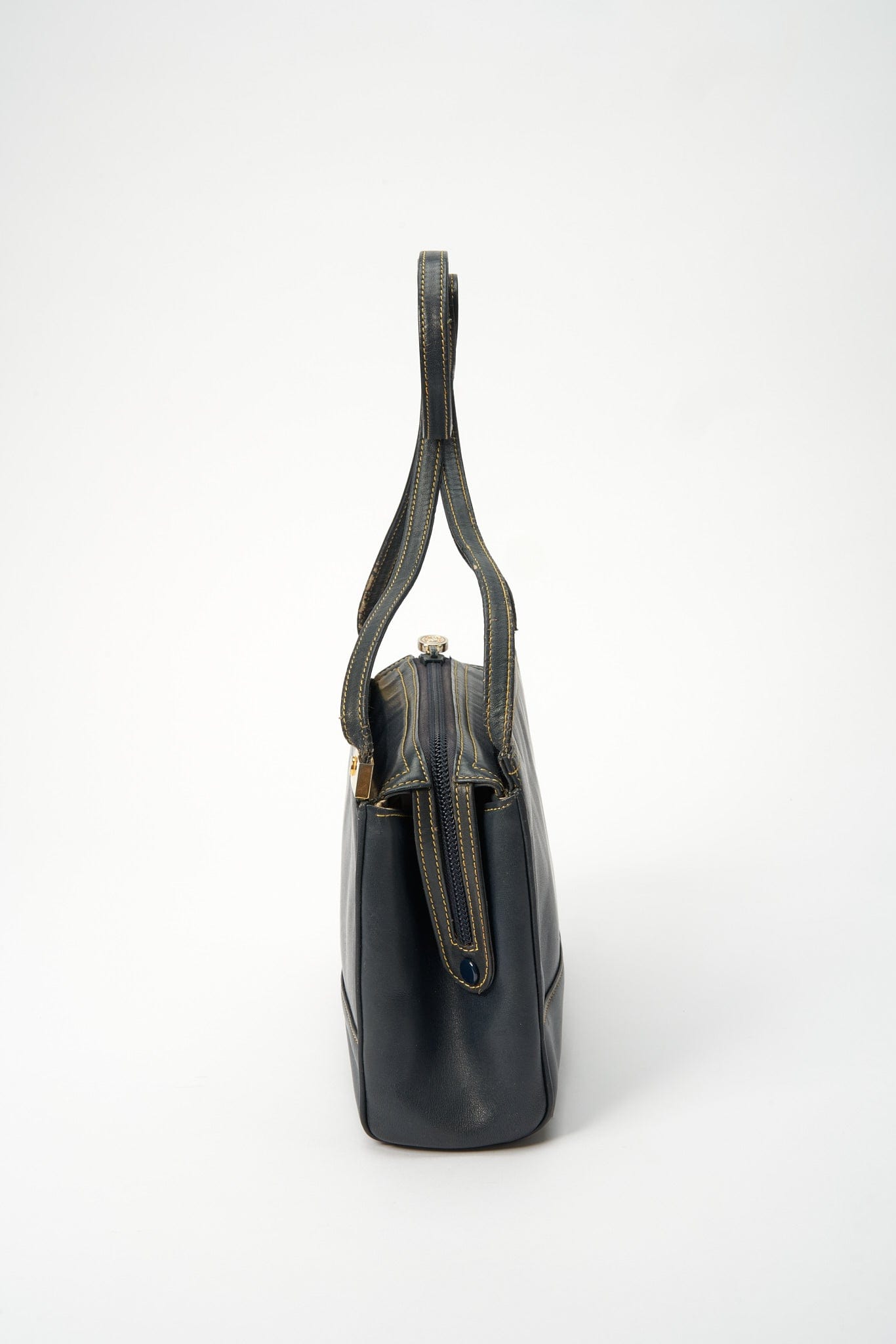 Loewe Anagram Navy Blue Leather Crossbody