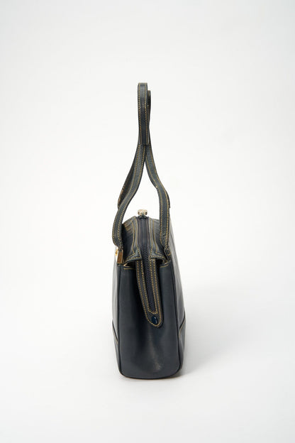 Loewe Anagram Navy Blue Leather Crossbody
