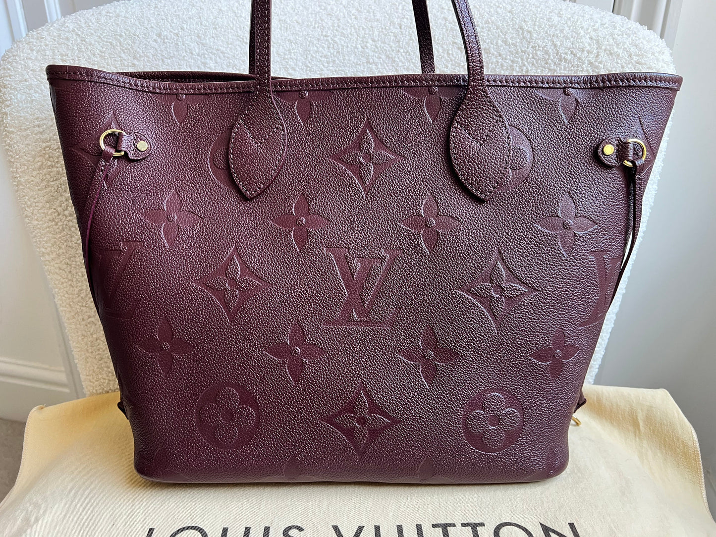 Louis Vuitton Neverfull MM Wine Empreinte (RRP £1,970)