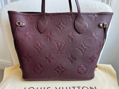 Louis Vuitton Neverfull MM Wine Empreinte (RRP £1,970)