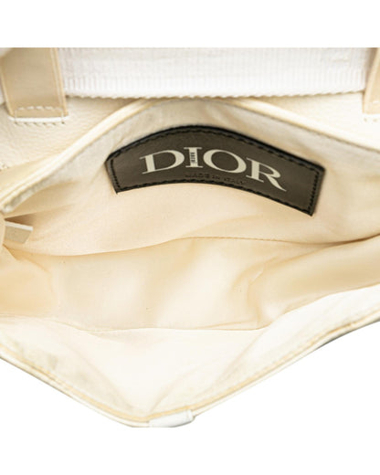 Dior Saddle Bag White Leather Crossbody
