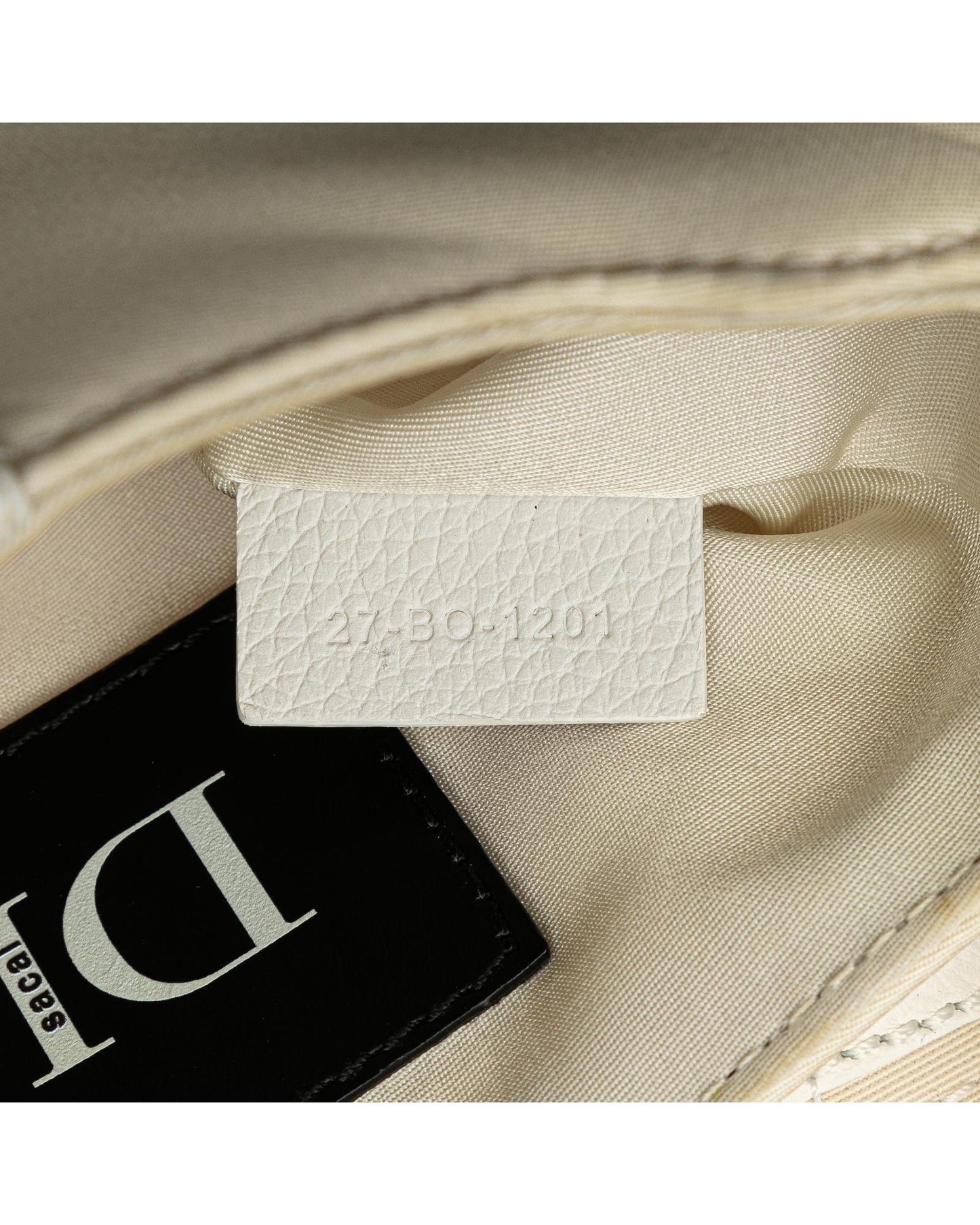 Dior Saddle Bag White Leather Crossbody
